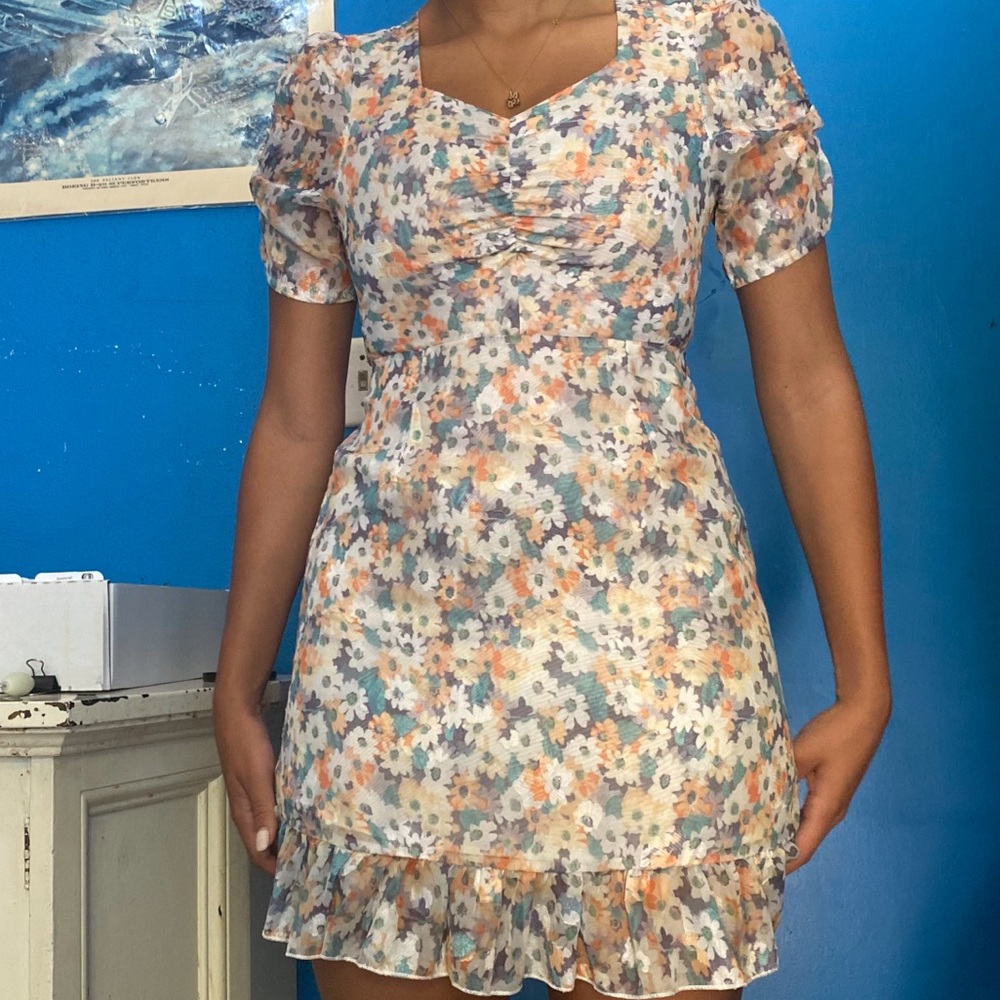 Fitted Floral Mini Dress
